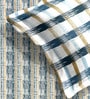 Blue Abstract 210 TC Cotton King Sized Double Bedsheet with 2 Pillow Covers