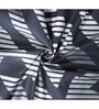 Blue Abstract 210 TC Microfiber King Sized Fitted Bedsheet With 2 Pillow Covers