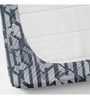 Blue Abstract 210 TC Microfiber King Sized Fitted Bedsheet With 2 Pillow Covers