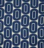 Blue Geometric 220 TC Microfiber King Size Fitted Bedsheet With 2 Pillow Covers