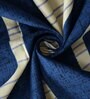 Blue Geometric 220 TC Microfiber King Size Fitted Bedsheet With 2 Pillow Covers