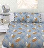 Blue Abstract 260 Tc Polycotton Double Fitted Bedsheet With 2 Pillow Covers