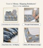 Blue Abstract 260 Tc Polycotton Double Fitted Bedsheet With 2 Pillow Covers