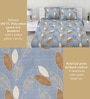 Blue Abstract 260 Tc Polycotton Double Fitted Bedsheet With 2 Pillow Covers