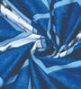 Blue Abstract 260 Tc Polycotton King Fitted Bedsheet With 2 Pillow Covers