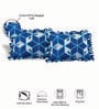 Blue Abstract 260 Tc Polycotton King Fitted Bedsheet With 2 Pillow Covers