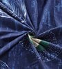 Blue Abstract 300 TC Cotton Blend Double King Sized Bedsheet With 2 Pillow Covers