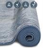 Blue Abstract 3x5 Feet Machine Made Carpet
