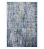 Blue Abstract 3x5 Feet Machine Made Carpet