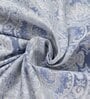 Blue Abstract 400 TC 100% Cotton King Bedsheet with 2 Pillow Covers
