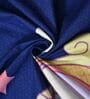 Blue Unicorn Print Bohemya 160 TC Microfiber Queen Sized Bedsheet with 2 Pillow Covers