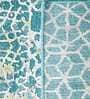 Blue Abstract Pattern Bamboo Silk Hand Knotted 4 x 6 Feet Carpet