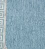 Blue Abstract Velvet 30x70 Inches 5 Seater Sofa Cover (Set of 6)