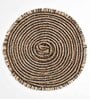 Brown Microfiber 24x24 Inches Round Door Mat