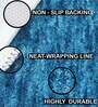 Blue Abstract Microfibre 23x15 Inches AntiSkid Bath Mat