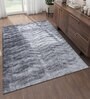 Blue Abstract Others 6 ft X 9 ft Hand Woven Carpet