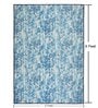 Blue Abstract Polyester 4 ft x 6 ft Machine made Carpet