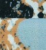 Blue Abstract Polyester 5 ft x 2 ft Machine Made Runner