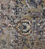 Blue Abstract Polyester 59x24 Inches Machine Made Floor Runner