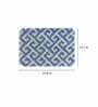 Blue Traditional Polyester 24x16 Inches Anti Skid Bath Mat