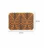 Brown Floral Polyester 28x20 Inches Anti Skid Bath Mat