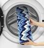 Blue Zig Zag Polyester AntiSkid Bathmat