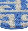 Blue Traditional Polyester 24x16 Inches Anti Skid Bath Mat