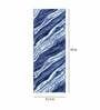 Blue Abstract Polyester AntiSkid Bathmat