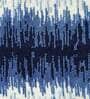 Blue Abstract Polyester AntiSkid Bathmat