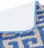Blue Traditional Polyester 24x16 Inches Anti Skid Bath Mat