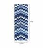 Blue Zig Zag Polyester AntiSkid Bathmat