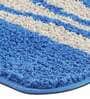 Blue Abstract Polyester 28x20 Inches AntiSkid Bath Mat