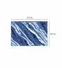 Blue Abstract Polyester AntiSkid Bathmat