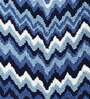 Blue Zig Zag Polyester AntiSkid Bathmat