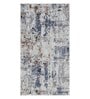 Blue Abstract Polypropylene 5 ft x 2.5 ft Machine Made Runner