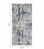 Blue Abstract Polypropylene 5 ft x 2.5 ft Machine Made Runner