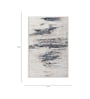 Blue Abstract Polypropylene 5 ft X 7 ft Machine Made Carpet