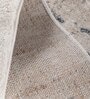 Blue Abstract Polypropylene 5 ft X 7 ft Machine Made Carpet