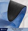 Blue Abstract Rubber  24x16 Inches AntiSkid Bath Mat