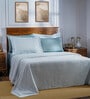 Blue Abstract TC 430 Viscose Bed Cover