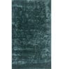 Blue Abstract Viscose 4 ft X 6 ft Hand Tufted Rectangle Carpet