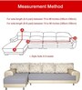 Blue Traditional Viscose and Polyester (3 + Lounge) L-Shaped Stretchable Chaise Sofa Covers