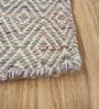 Grey Abstract Wool & Viscose 6 ft x 9 ft Hand Knotted Carpet