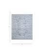 Blue Abstract Wool 4 ft x 6 ft Hand Knotted Carpet