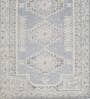 Blue Abstract Wool 4 ft x 6 ft Hand Knotted Carpet