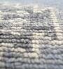 Blue Abstract Wool 4 ft x 6 ft Hand Knotted Carpet