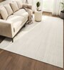 Blue Abstract Wool 5 ft X 8 ft Hand Woven Carpet