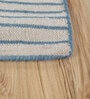 Blue Abstract Wool 5 ft X 8 ft Rectangle Flat Weaves