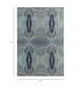 Blue Abstract Wool 8 x 10 ft Hand Knotted Carpet