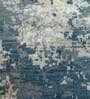 Blue Abstract Wool 8 x 10 ft Hand Knotted Carpet